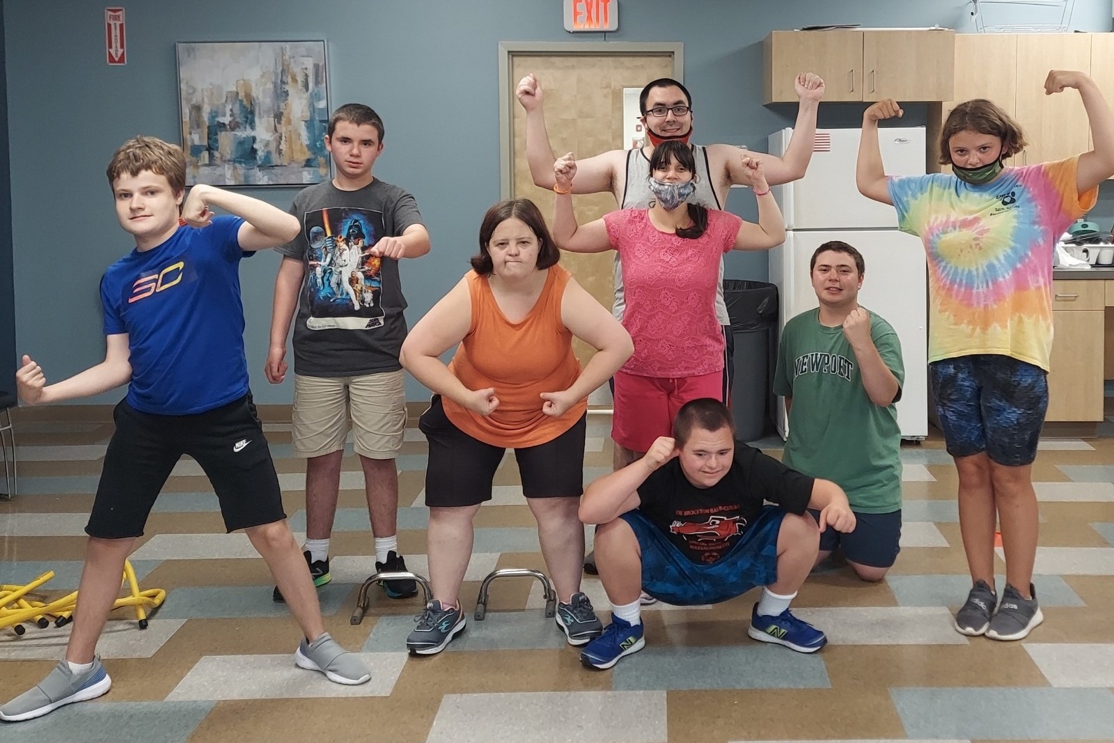 Participants in fitness class