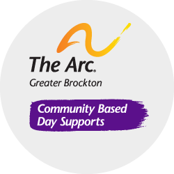 community based day support circle logo, with gray background